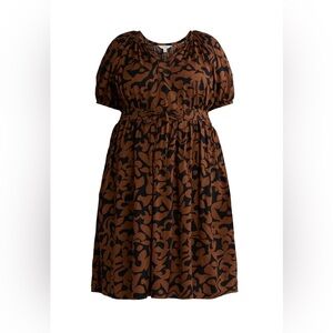 Women’s Terra & Sky Brown and Black Midi Dress